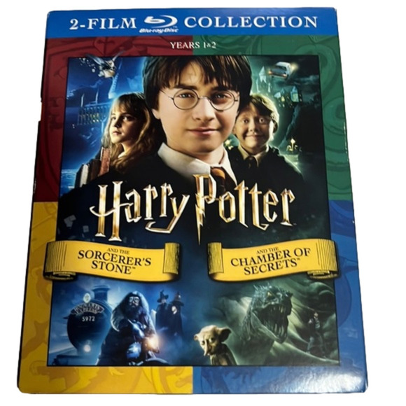 𝅺⭐️ 3/$25 ⭐️ Harry Potter 2 Movie Blu Ray + Iron On Patch - Picture 1 of 4